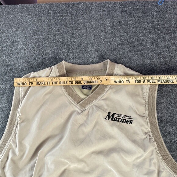 Marines Men’s Sleeveless Vest Banded Waist Zipper Pockets Military V-Neck Heavy - Picture 10 of 16